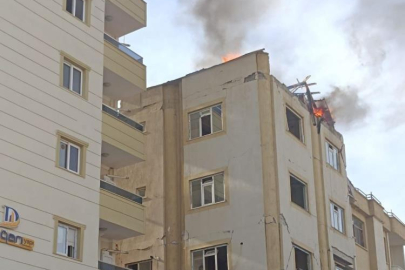 Gaziantep'te korkutan teras yangını