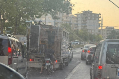 Gaziantep'te tehlikeli yolculuk