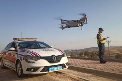 Gaziantep'te hata yapan sürücüler jandarma ve drondan kaçamadı